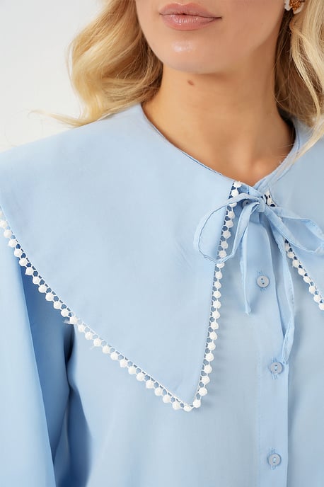 Poplin Babykostymskjorta med Slips - Image 5