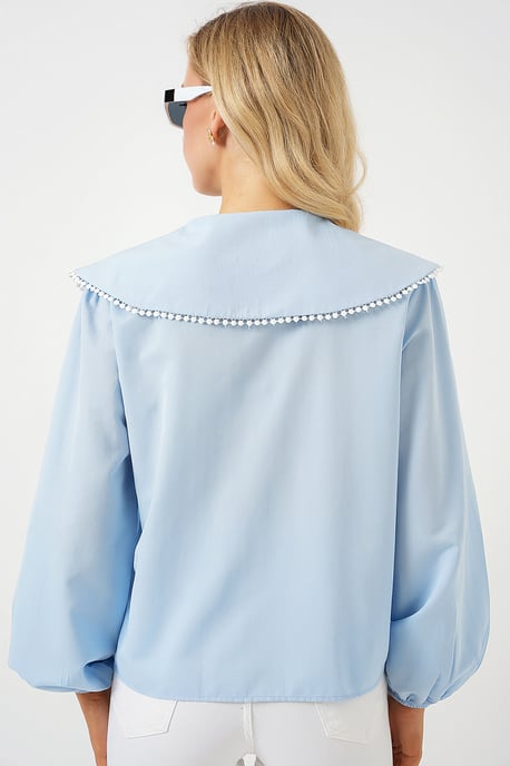 Poplin Babykostymskjorta med Slips - Image 6
