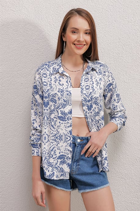 Gestreepte Lange Mouwen Shirt - Image 1