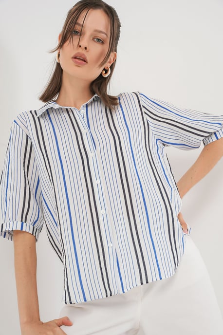 Gestreept Poplin Shirt - Image 4