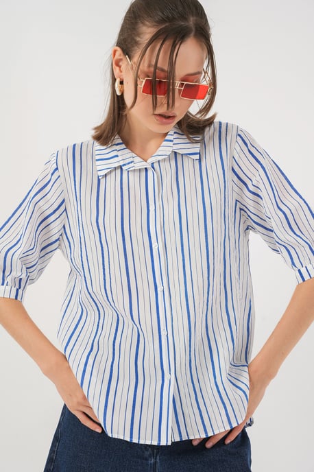 Gestreept Poplin Shirt - Image 4