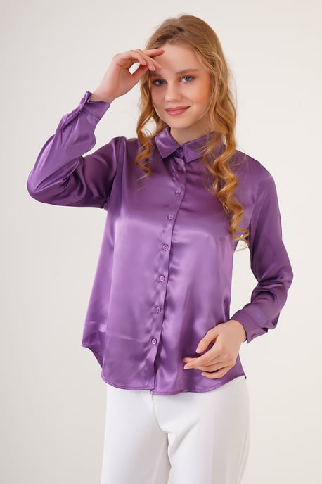 Zijdeachtige Lange Mouwen Knopshirt - Image 3