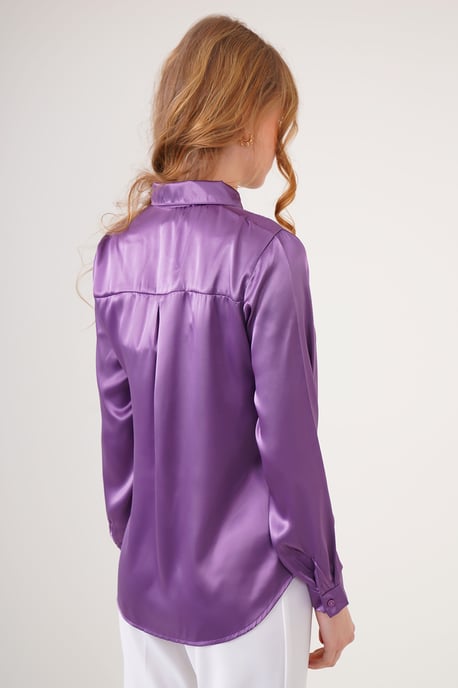 Zijdeachtige Lange Mouwen Knopshirt - Image 5