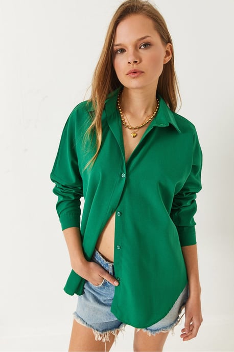 Knoopsluiting Poplin Overhemd met Kraag - Image 2