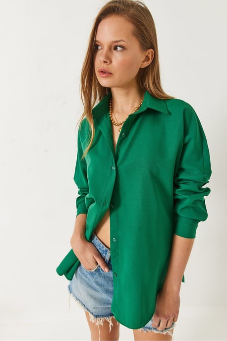 Knoopsluiting Poplin Overhemd met Kraag - Image 3