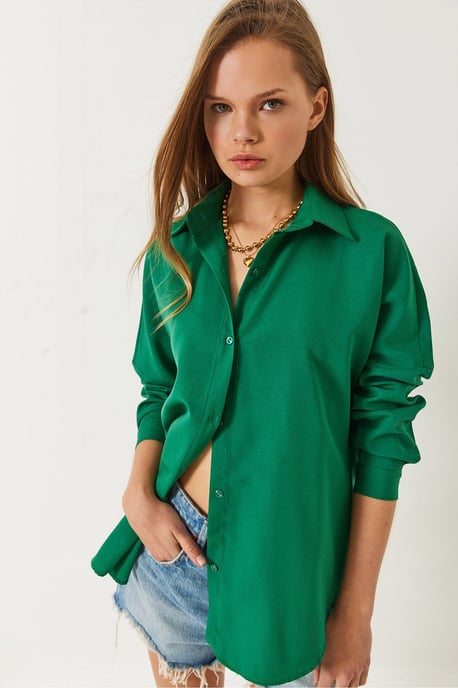 Knoopsluiting Poplin Overhemd met Kraag - Image 4
