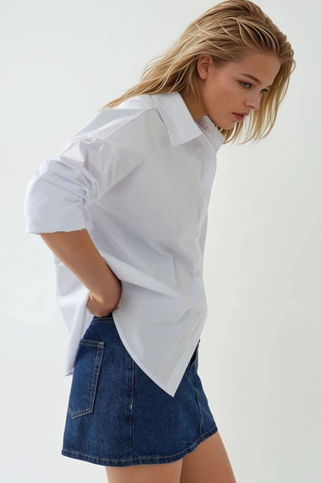 Reguliere Fit Katoenen Overhemd met Knopdetails - Image 3