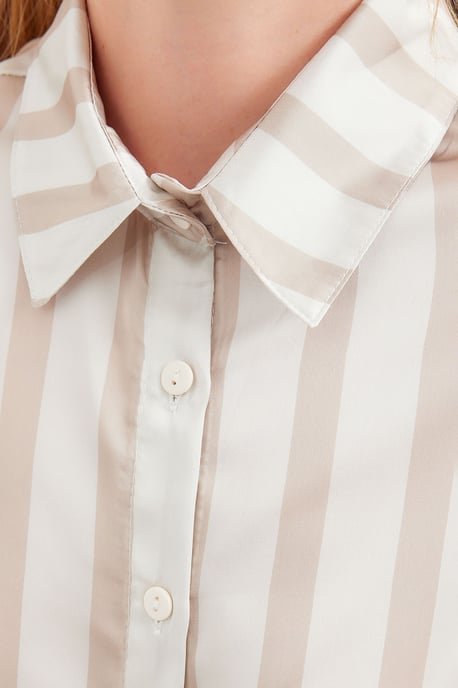 Satin Long Sleeve Button Up Shirt - Image 5