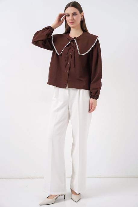 Poplin Baby Kraagshirt met Strik - Image 2