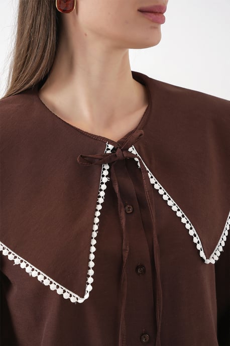 Poplin Baby Kraagshirt met Strik - Image 5