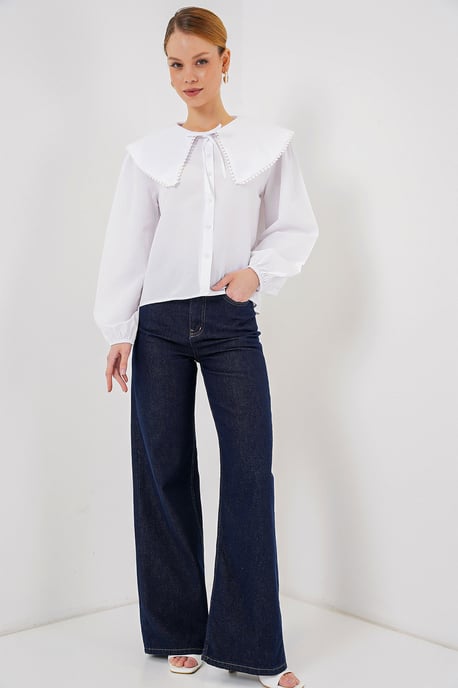 Poplin Babykostymskjorta med Slips - Image 2