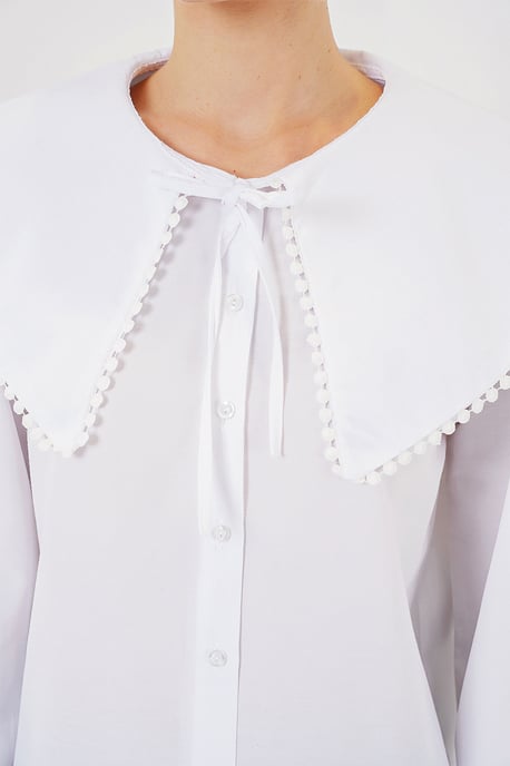 Poplin Babykostymskjorta med Slips - Image 4