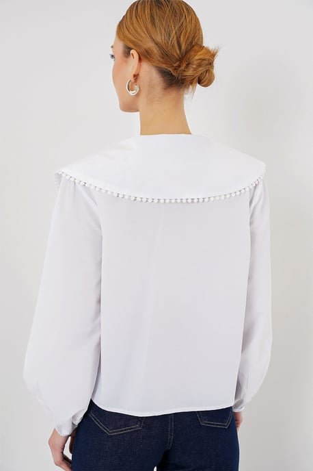 Poplin Babykostymskjorta med Slips - Image 5