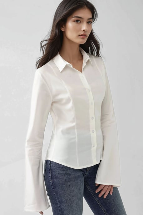 Getailleerde Lange Mouwen Shirt - Image 2