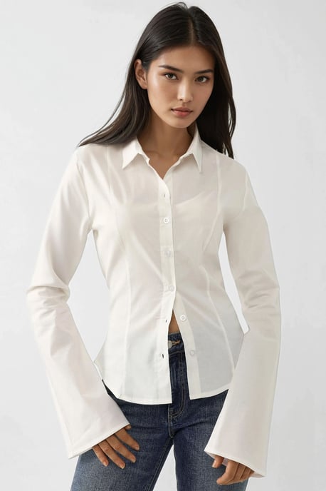 Getailleerde Lange Mouwen Shirt - Image 6