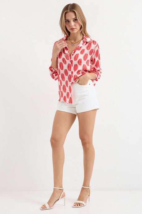 Satijnen Lange Mouw Knopshirt - Image 2