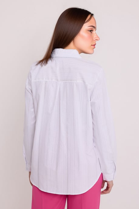 Oversized gestreepte blouse met knopen - Image 4