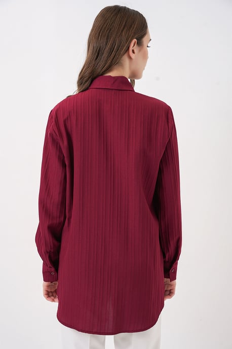 Ruffle Detailed Textured Shirt - Image 6
