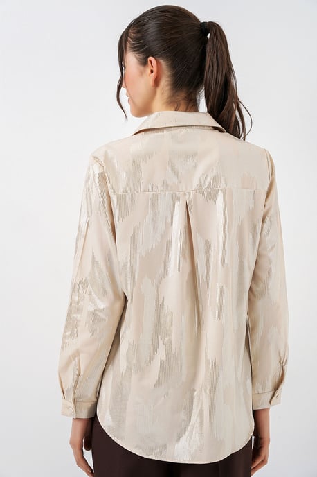 Oversized gestreepte blouse met knopen - Image 6