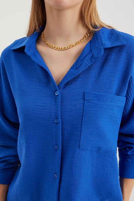 Linen Blended Shirt with Button Closure - Image 5