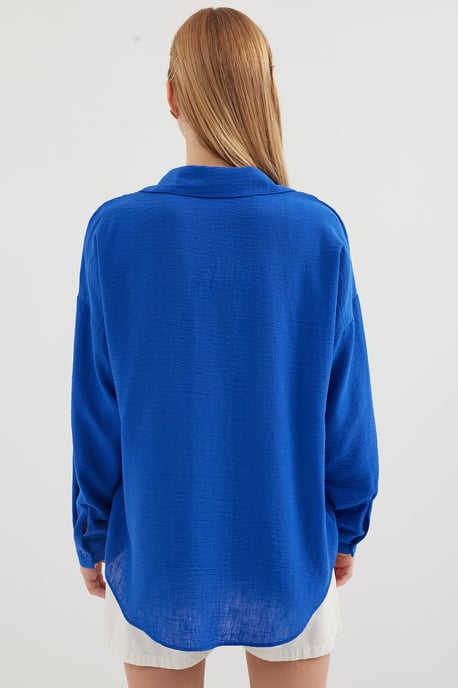Linen Blended Shirt with Button Closure - Image 6
