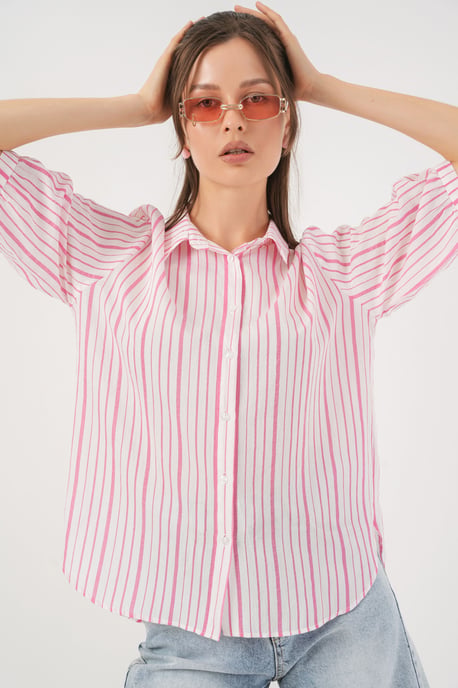 Gestreept Poplin Shirt - Image 4