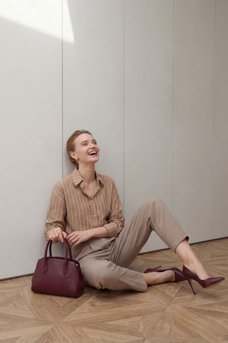 Striped Button-Up Poplin Shirt - Image 3