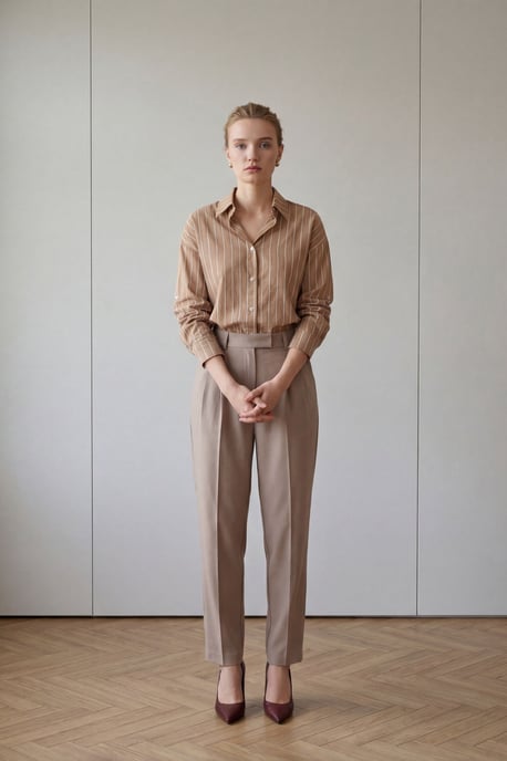 Striped Button-Up Poplin Shirt - Image 5