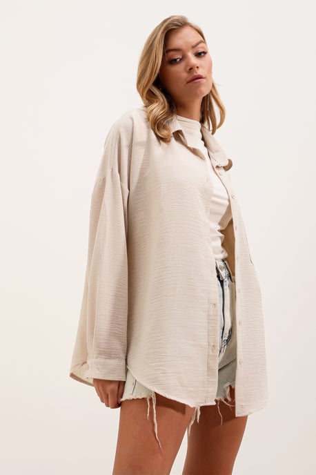 Linnen Gemengd Shirt met Knopsluiting - Image 2