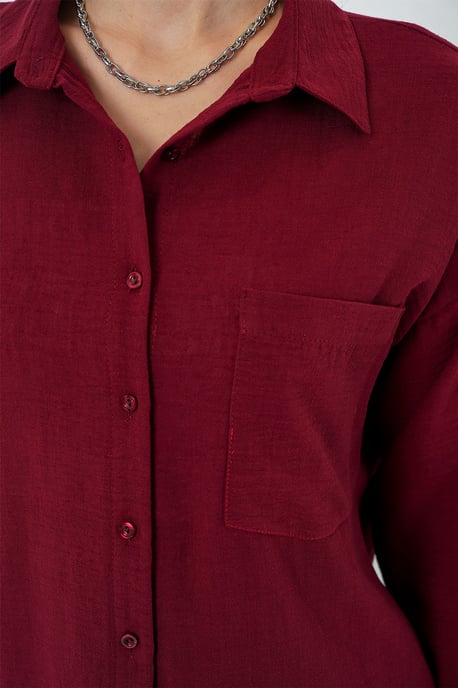 Linnen Gemixt Shirt met Knopen Sluiting - Image 5