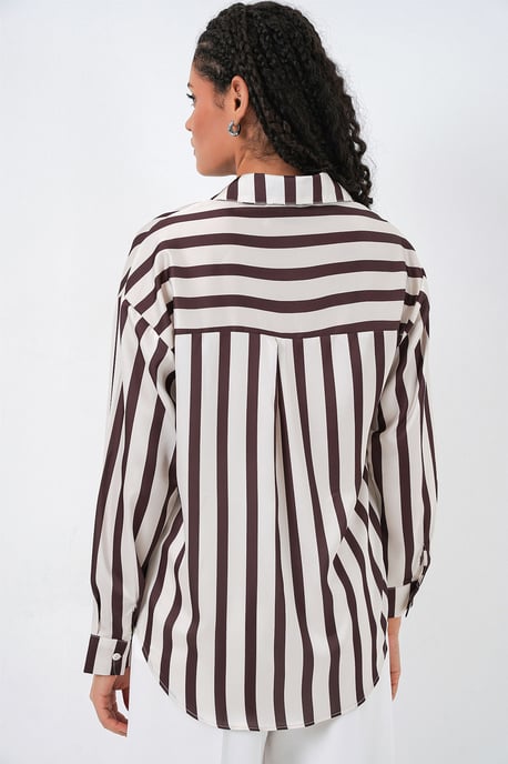 Satijnen Lange Mouwen Knop-Up Shirt - Image 6