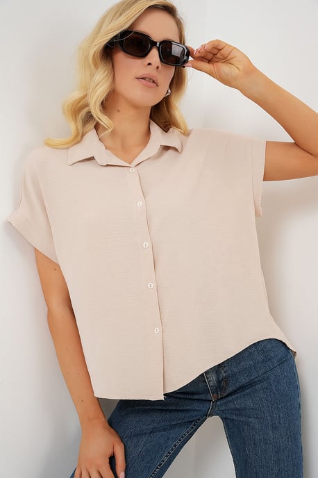 Losse Fit Poplin Shirt met Knopsluiting - Image 4