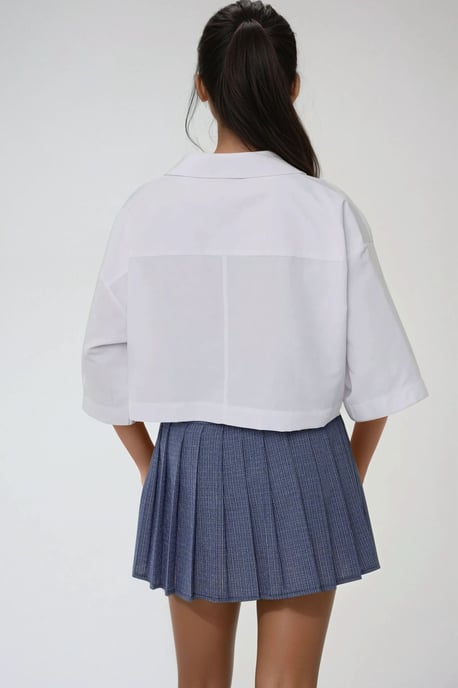 Crop Shirt met een Zakdetail - Image 5