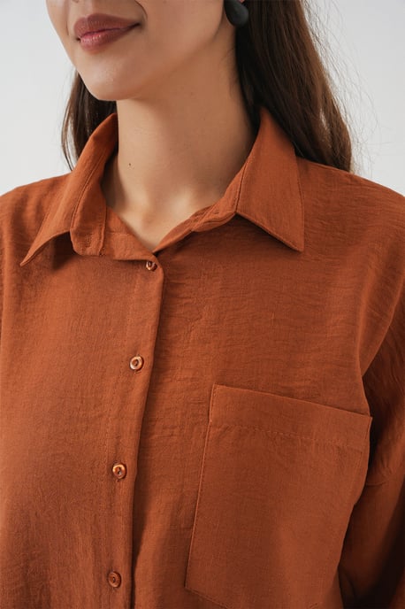 Linnen Gemixt Shirt met Knopen Sluiting - Image 6
