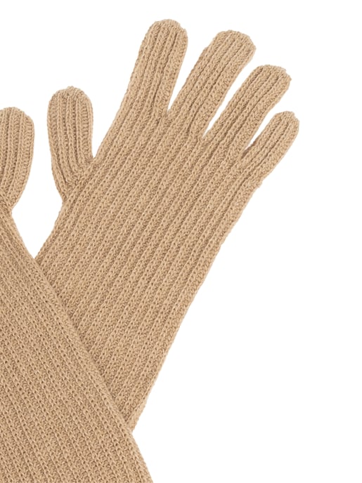 Tweekleurige geribbelde lange handschoenen - Image 3