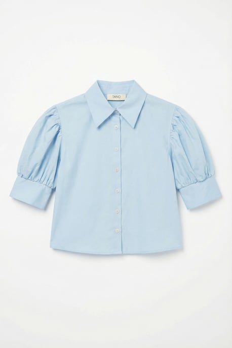Ge_knopte poplin shirt met shirtkraag - Image 6