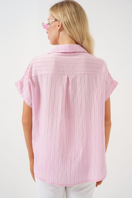 Gestreepte Crop Top met Knoopsluiting - Image 6