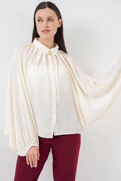 Oversized randig skjorta med knappar - Image 3