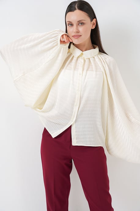 Oversized randig skjorta med knappar - Image 4