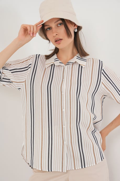 Gestreept Poplin Shirt - Image 4