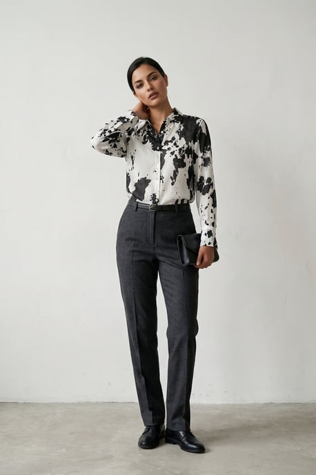 Abstracte Print Knop-Overshirt - Image 2