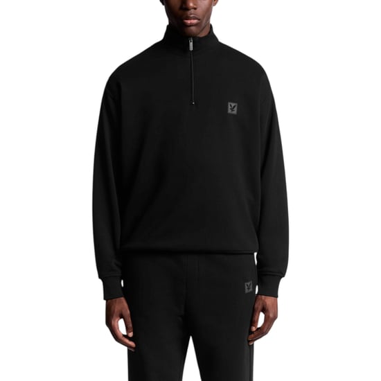 Lyle & Scott Mens Sweatshirt 1/4 Zip Loungewear Relaxed Cotton High Neck Jumper - Image 1