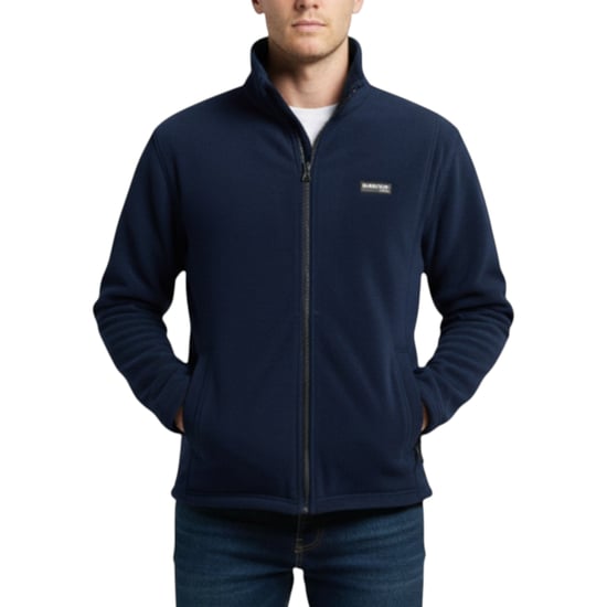 Burton Mens Sweatshirt Full Zipper Jacket Long Sleeve High Neck Plain Jumper Top - Image 1