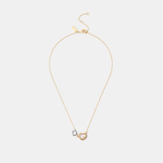 Double Stitched Hearts Pendant Necklace - Image 2