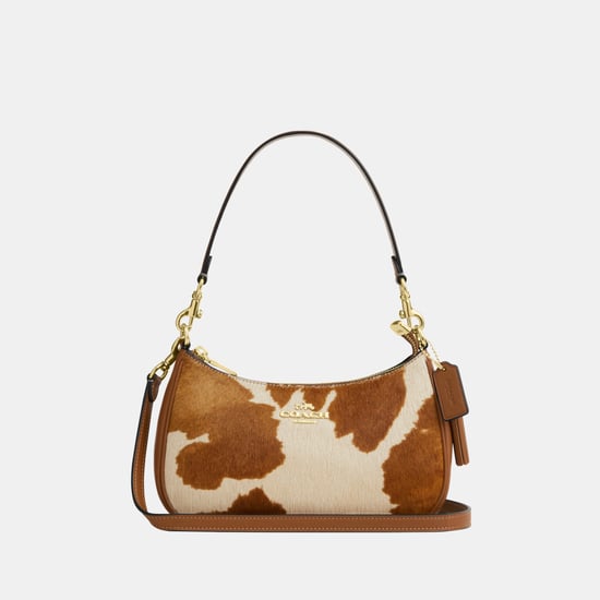 Teri Shoulder Bag In Haircalf With Cow Print - Image 1