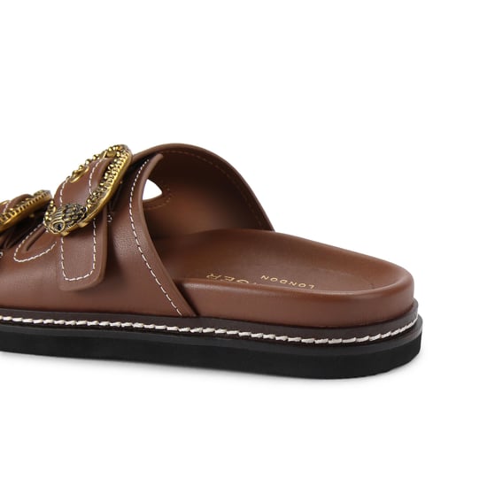 Kurt Geiger London Leather Mayfair 2 Buckle Sandal Sandals - Image 3