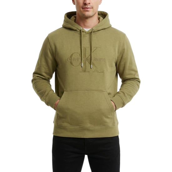 Calvin Klein Mens Hoodies 8L0155S LS Classic Fleece Pullover New Top - Image 1