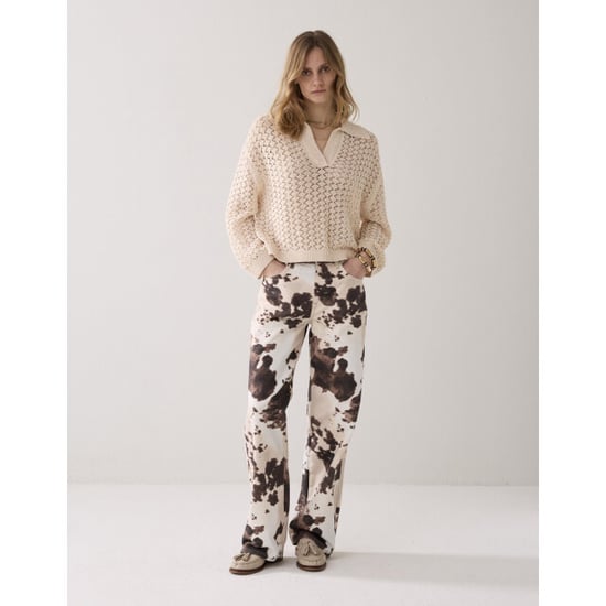 Summum Baggy straight pant cow printed twill 4s2956-12435 - Image 3