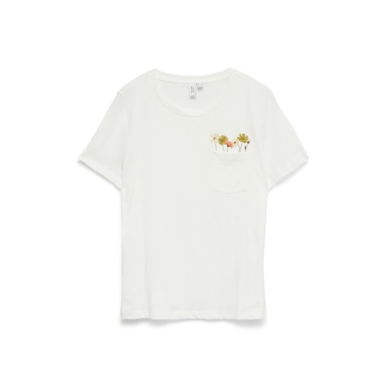 Vero Moda vmkarma s/s o-neck t-shirt jrs btq 10345912 snow white flower pocket - Image 1