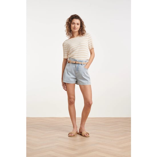 Smashed Lemon Korte broek met riem en hoge taille | - Image 4